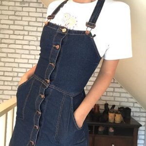 Adorable denim overall dress